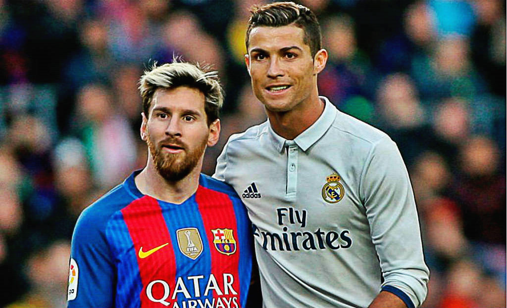 The picture of Cristiano Ronaldo and - Leo Legend Messi