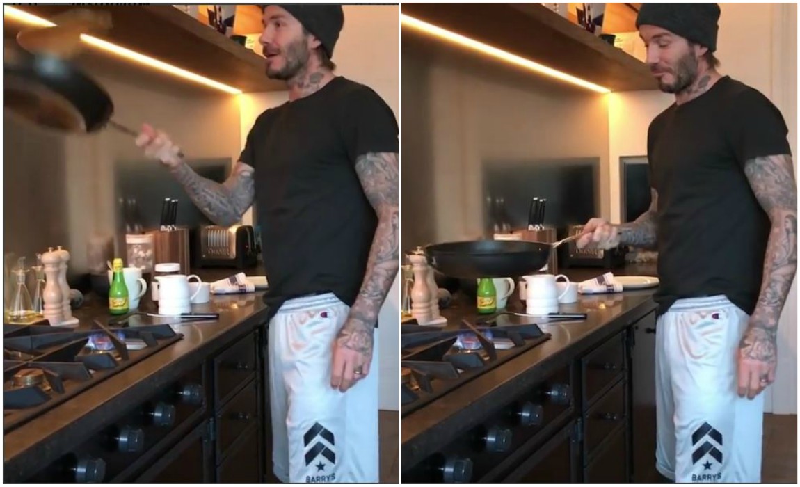 Flip It Like Beckham, Daddy Cool Cooks Breakfast For His 