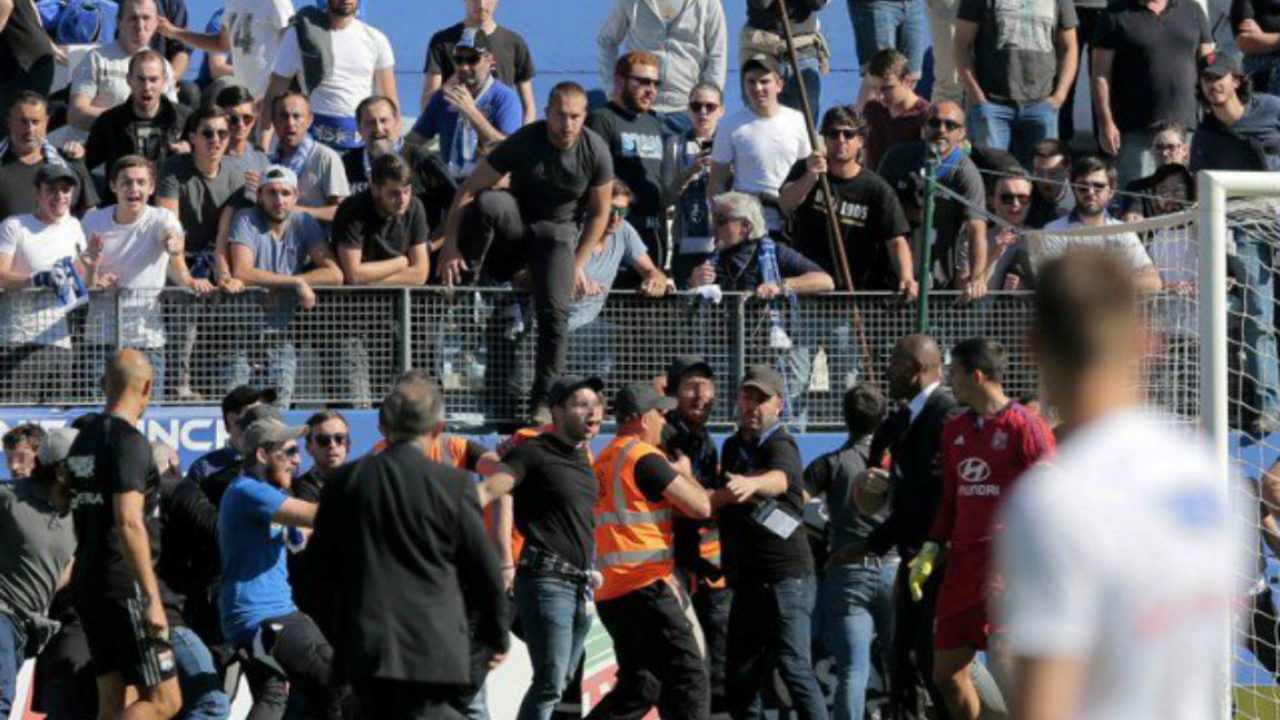 Lyon S Match Against Bastia Abandoned As Home Fans Attack The Visitors