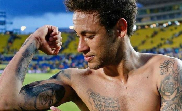 Barcelona superstar Neymar works his magic with his hands as he tattoos pal  in parlour  The Sun