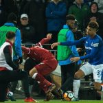 Trouble began when Mason Holgate shoved Robert Firmino into the advertising hoardings